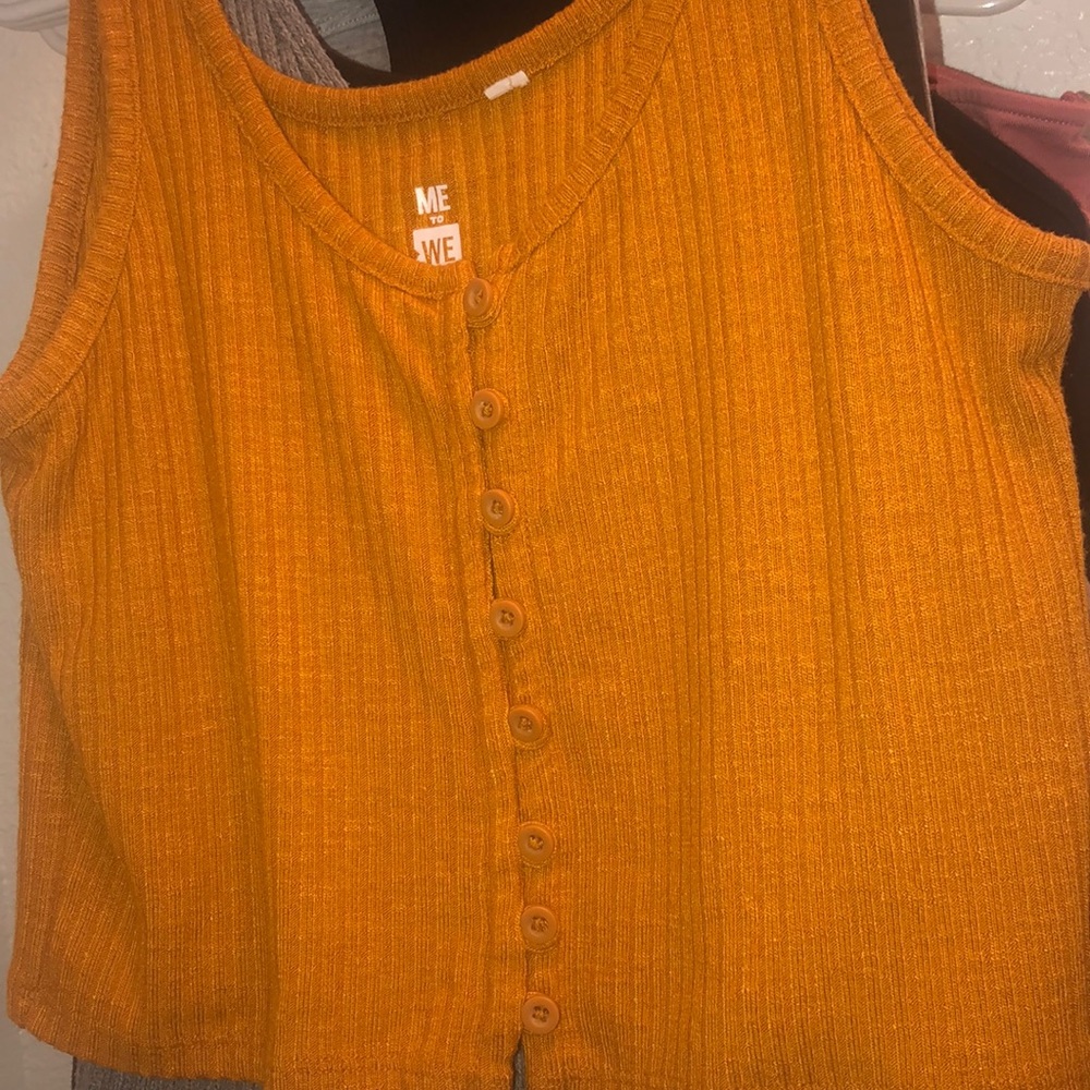 mustard tank crop top